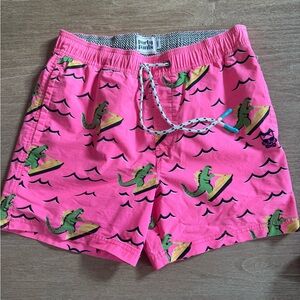 Party Pants Novelty Swim Trunks Drawstring Hot Pink Size Men’s Small